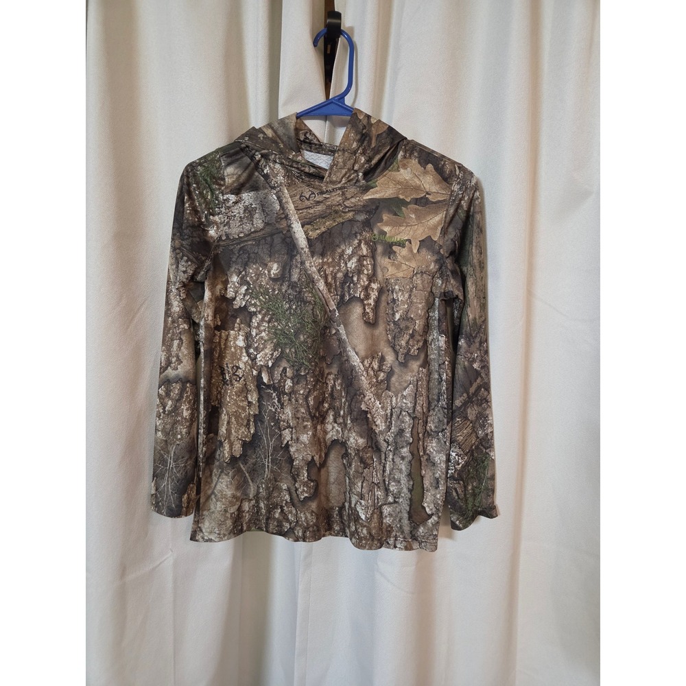 Magellan Outdoors Kids Realtree Camo Performance Hoodie Brown Size M 10-12